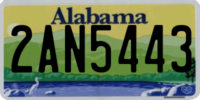 AL license plate 2AN5443