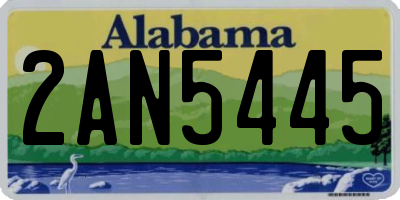 AL license plate 2AN5445
