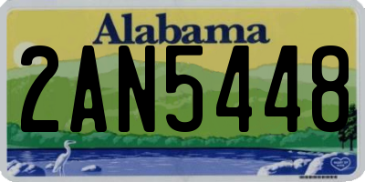 AL license plate 2AN5448