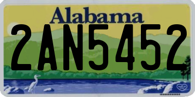 AL license plate 2AN5452