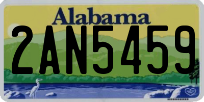AL license plate 2AN5459