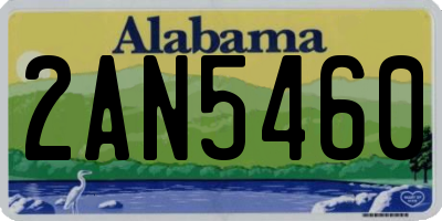 AL license plate 2AN5460