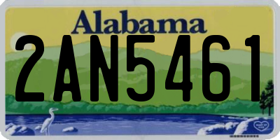 AL license plate 2AN5461