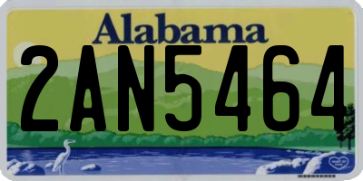 AL license plate 2AN5464