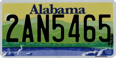AL license plate 2AN5465