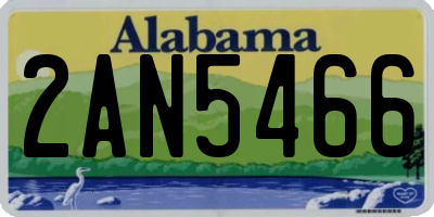 AL license plate 2AN5466