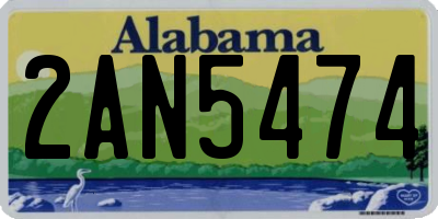 AL license plate 2AN5474