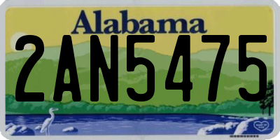 AL license plate 2AN5475