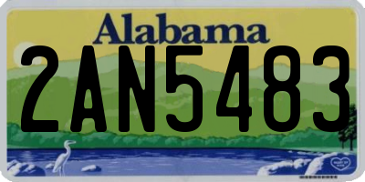 AL license plate 2AN5483