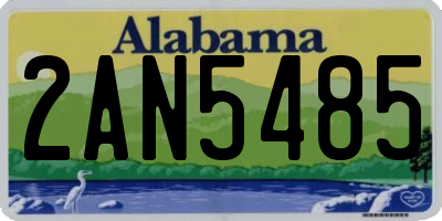 AL license plate 2AN5485