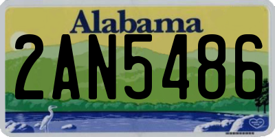 AL license plate 2AN5486