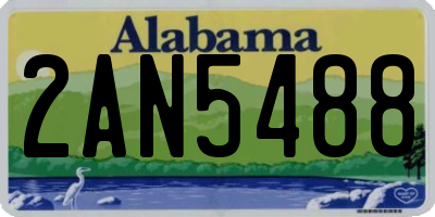 AL license plate 2AN5488