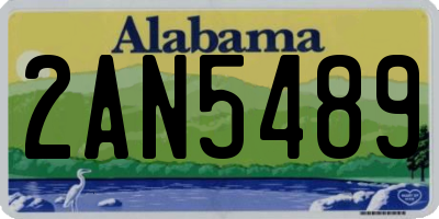 AL license plate 2AN5489