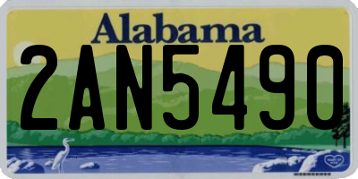 AL license plate 2AN5490