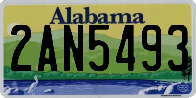 AL license plate 2AN5493