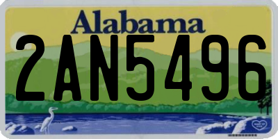 AL license plate 2AN5496