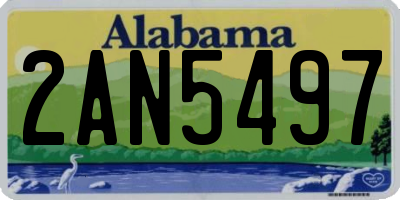 AL license plate 2AN5497