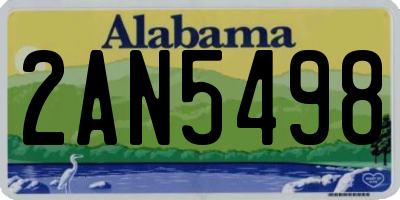 AL license plate 2AN5498