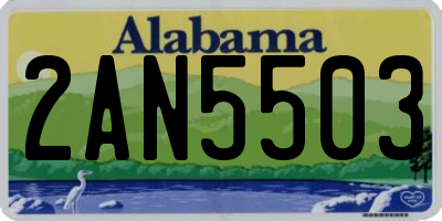 AL license plate 2AN5503