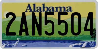 AL license plate 2AN5504