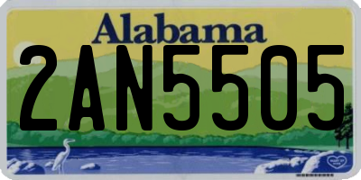 AL license plate 2AN5505
