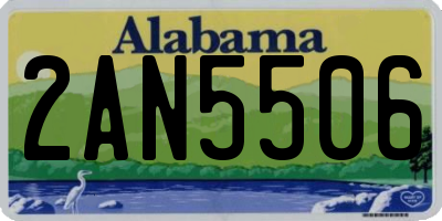AL license plate 2AN5506