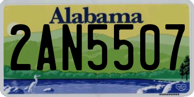 AL license plate 2AN5507