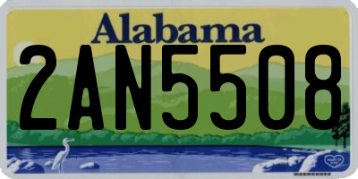 AL license plate 2AN5508