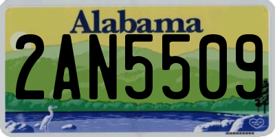AL license plate 2AN5509