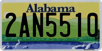 AL license plate 2AN5510