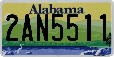 AL license plate 2AN5511