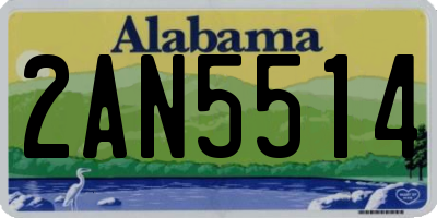 AL license plate 2AN5514