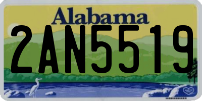 AL license plate 2AN5519