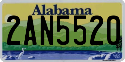AL license plate 2AN5520