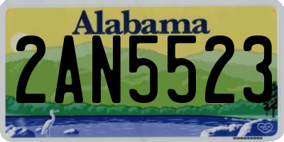 AL license plate 2AN5523