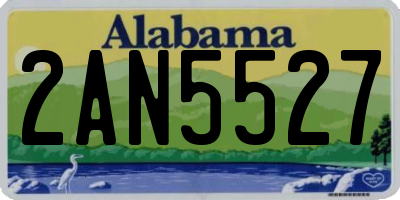 AL license plate 2AN5527