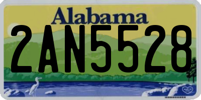 AL license plate 2AN5528