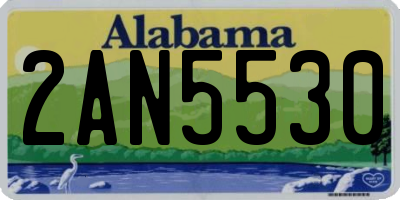 AL license plate 2AN5530