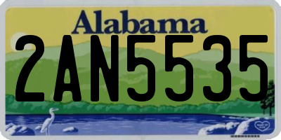 AL license plate 2AN5535