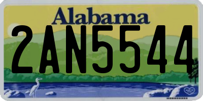 AL license plate 2AN5544