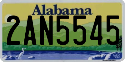 AL license plate 2AN5545