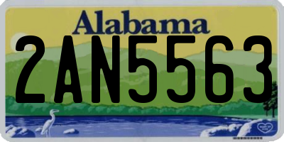 AL license plate 2AN5563