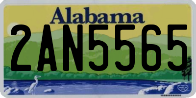 AL license plate 2AN5565