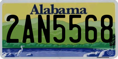 AL license plate 2AN5568