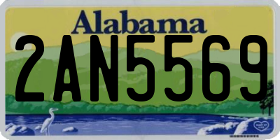 AL license plate 2AN5569