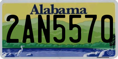AL license plate 2AN5570