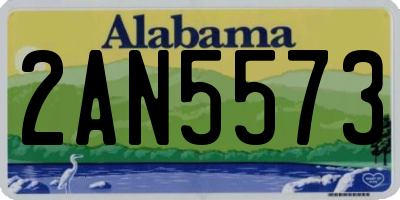 AL license plate 2AN5573