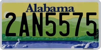 AL license plate 2AN5575
