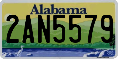 AL license plate 2AN5579