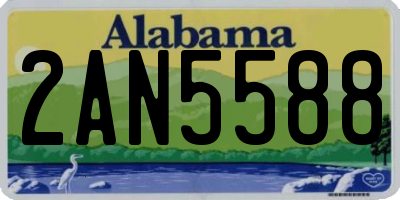AL license plate 2AN5588
